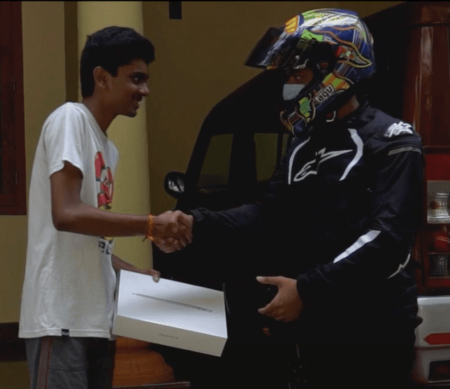 Delivering laptops to hackers in rural India